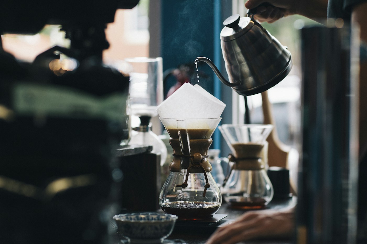 Mobile cafés setting