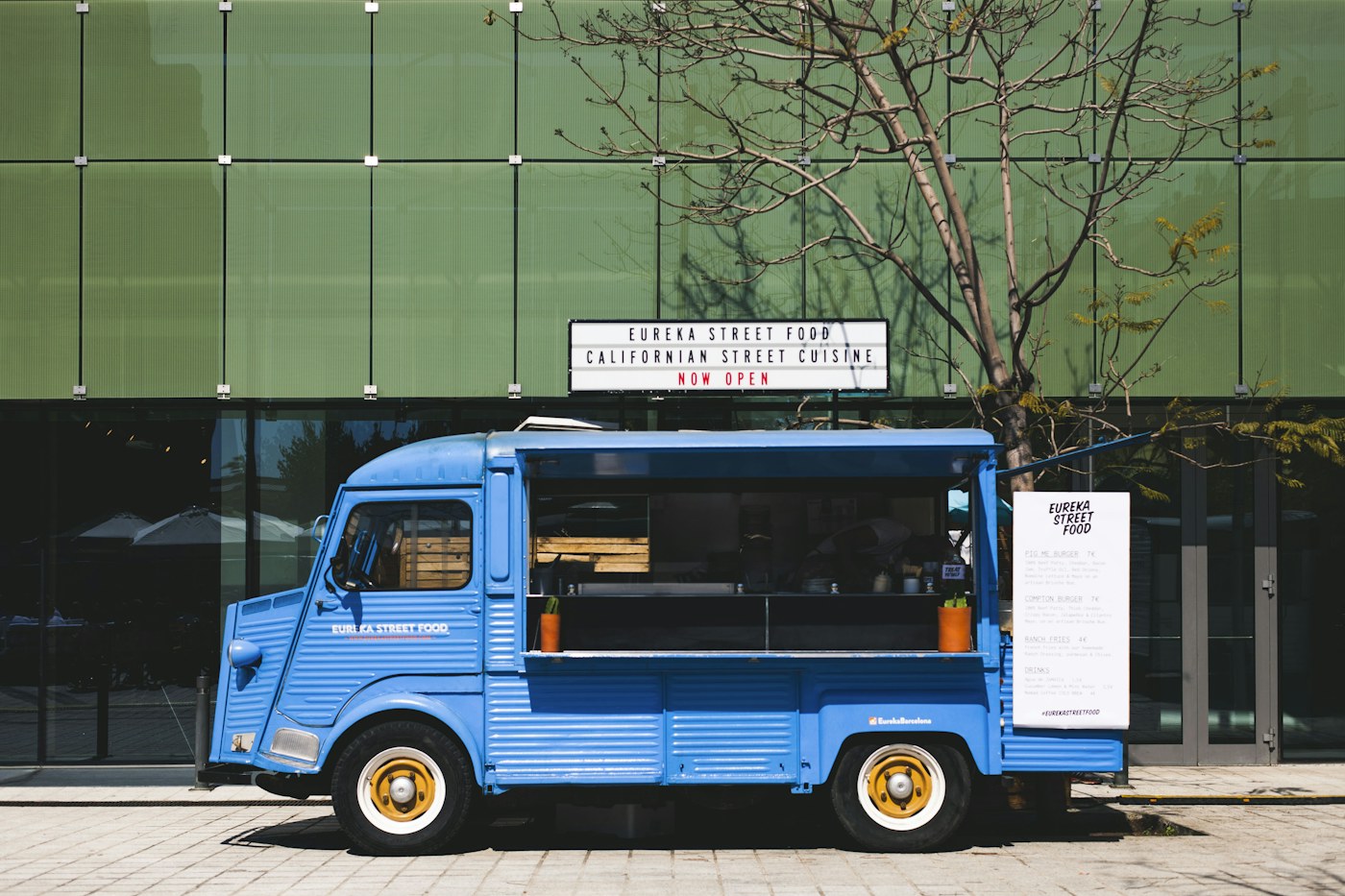 Street food catering setting